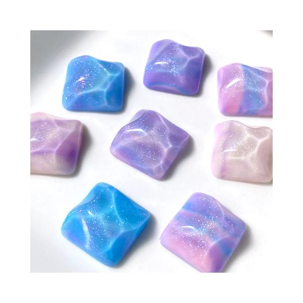 ■商品情報サイズ：サイズ：縦×横×厚み16×16×8mm程度素材：アクリル数量：10個※マーブル模様ですので、模様・色の出方に個体差がございます。