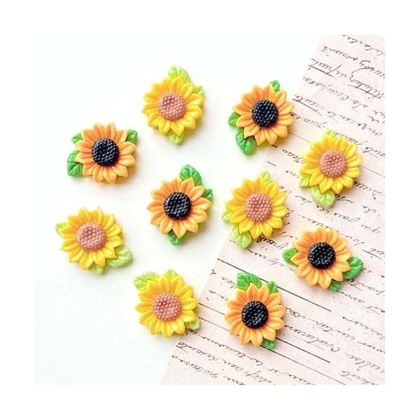 ひまわり デコパーツ 貼り付け ヒマワリ 向日葵 フラワー 花 夏 サマー
