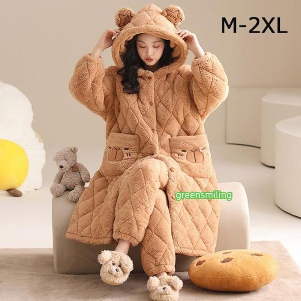 パジャマ レディース クマ フード付きルームウェア ルームウェア