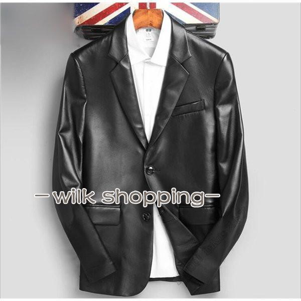 本革 レザー テーラードジャケット メンズ ブレザー スーツ スタイリッシュ 通勤 ビジネス スリム ムートン カジュアル シンプル 本革 レザー テーラード メンズ ブレザー スーツ スタイリッシュ 通勤