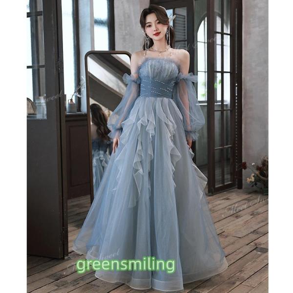 フリル付きオフショルダーパーティードレス 20230423_ae70b5.jpg