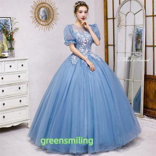 【くるみるくページ】可憐なデザイン❤️パフスリーブ2way袖ロングドレス くるみるく様専用ページ】可憐なデザイン❤️パフスリーブ2way袖