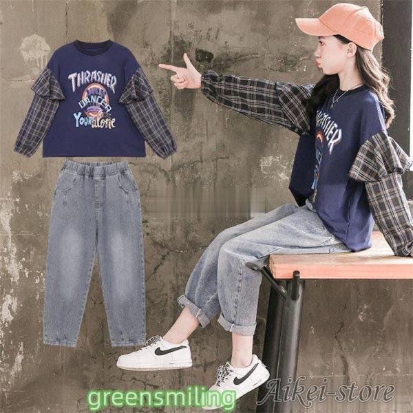 【素材】：綿/ポリエステル【カラー】：写真色【サイズ】：（約）【120】*着丈：45cm/*バスト：90cm/*袖丈：48cm/*パンツ丈：70cm/*ヒップ：80cm 【130】*着丈：48cm/*バスト：94cm/*袖丈：51cm/*パ...