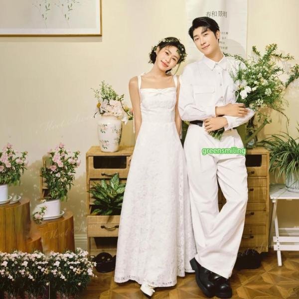 ウェディングドレス 総レース ノースリーブ 可愛いスレンダーライン