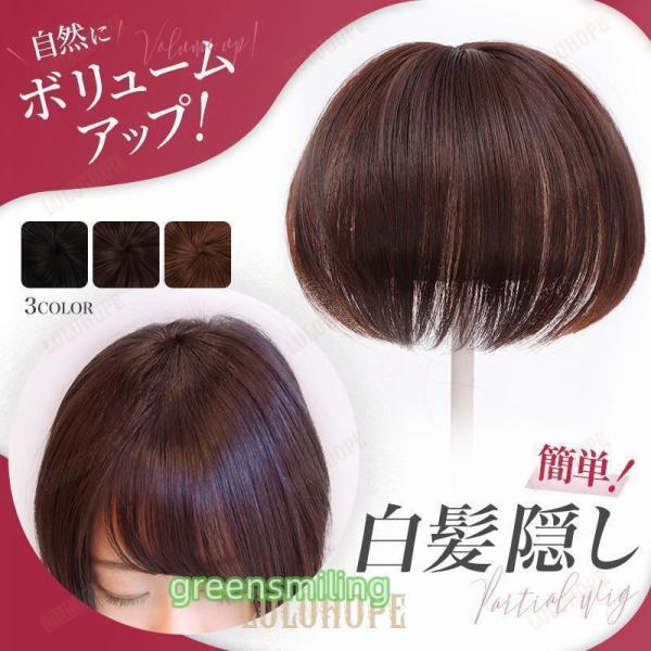 部分ウイッグ 頭頂部 薄毛 かつら女性 増毛 白髪 自然 部分 ウィッグ ヘアピース 外出 脱毛 治療 ブラック ブラウン 40代 50代 60代