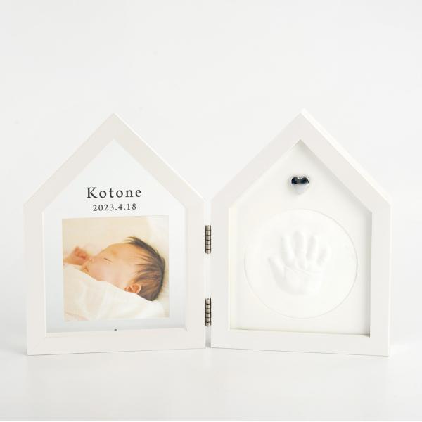 他サイト： ベビー用 フォトフレーム ハウスハンドスタンプフレーム 赤ちゃん用 スタンプフレーム 手形 ハンド フレーム ベビー 赤ちゃん KP-31453 kishima キシマの商品画像