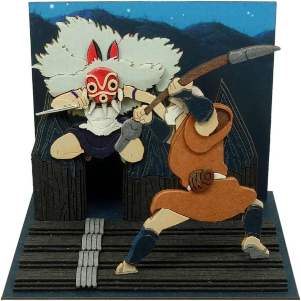 みにちゅあーとキット「もののけ姫」3種類セット　完成品　ジブリ　ペーパークラフト スタジオジブリ もののけ姫 みにちゅあーとキットmini 精霊の森