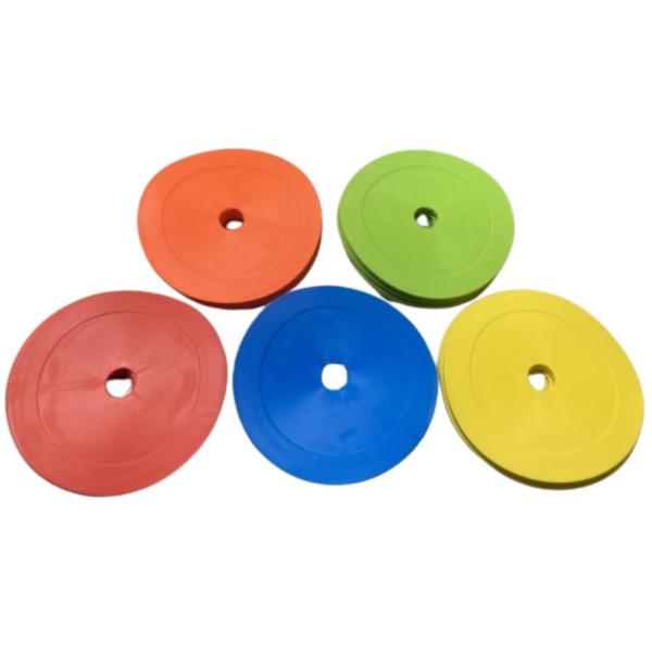 マーカーコーン フラット 平ら コンパクト ディスク 8枚セット サッカー フットサル 陸上 丈夫 頑丈 8枚セット踏んでも元の戻る丈夫なフラットマーカーコーンです８枚セットになります（同色セットです。色をバラバラは対応不可）直径　15.3...