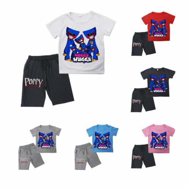 poppy playtime ハギーワギー パジャマ キッズ ルームウェア プリント ポピー プレイタイム 子供服 上下セット 半袖 短パン 春 夏 子供服 家族服 誕生日