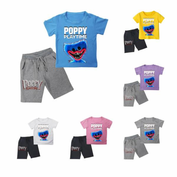 poppy playtime ハギーワギー パジャマ キッズ ルームウェア プリント ポピー プレイタイム 子供服 上下セット 半袖 短パン 春 夏 子供服 家族服 誕生日