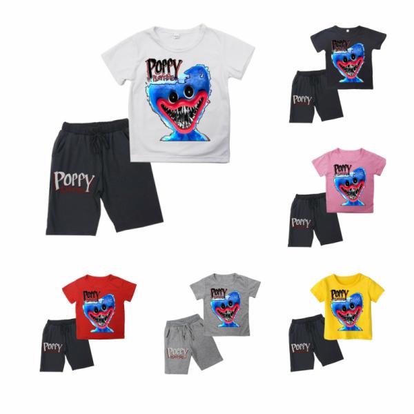 poppy playtime ハギーワギー パジャマ キッズ ルームウェア プリント ポピー プレイタイム 子供服 上下セット 半袖 短パン 春 夏 子供服 家族服 誕生日