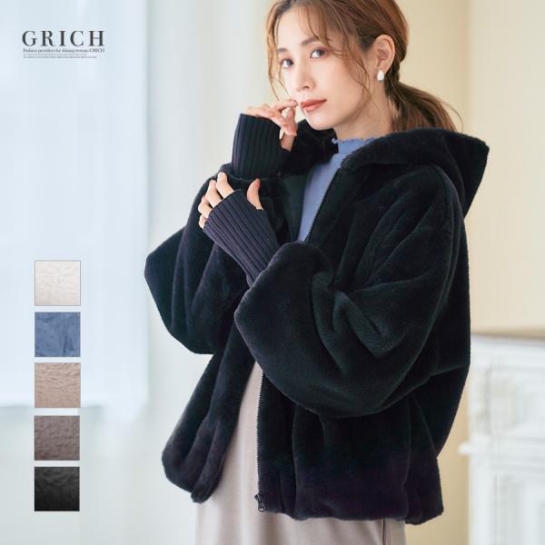 REFLEM フェイクファーふわふわオーバーサイズブルゾン　裏地付き grich_200306