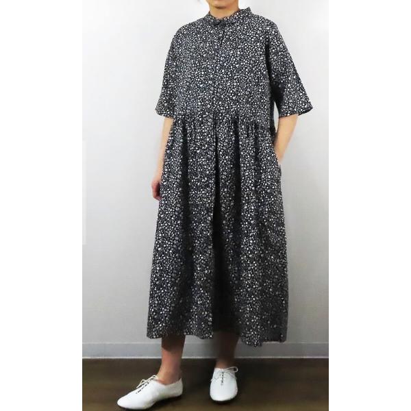 美品 2点セット ブリスバンチ 半袖 ウエスト切替ギャザー前開きワンピース Bliss bunch（ブリスバンチ） Bliss Bunch（ブリスバンチ）コットン総