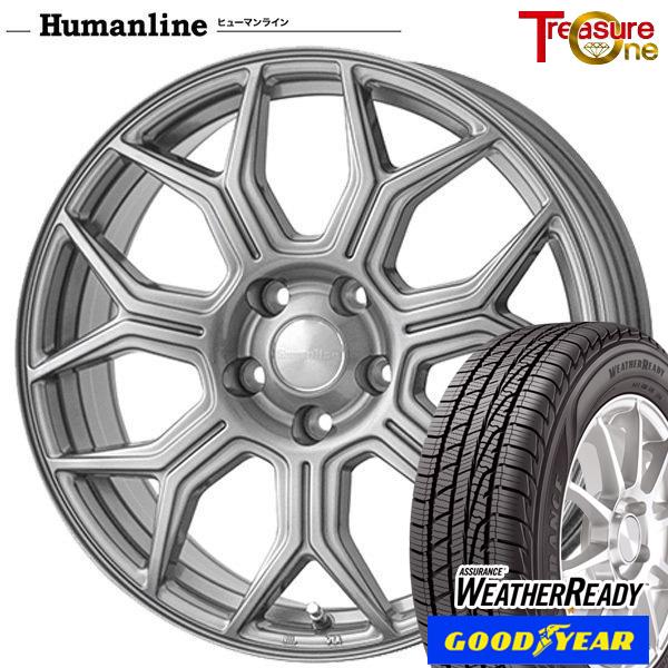 オールシーズンタイヤ ホイールセット 195/65R15インチ 5H100 ヒューマンライン HS10M DG グッドイヤー ウェザーレディ