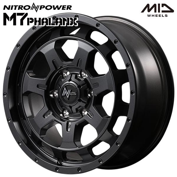 ランクル300 18インチ 8.0J 6H139.7 +55 MID ナイトロパワー M7ファランクス BBK アルミホイール単品 1本 4本以上送料無料