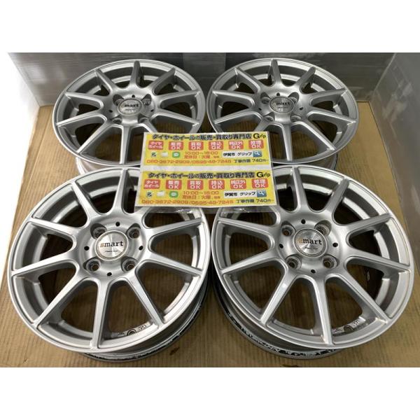 Ｓｍａｒｔ　アルミホイール　１４ 4.５ｊ　＋４５　シルバー　４穴　１００ Smartアルミホイール14 4.5j＋45シルバー4穴100