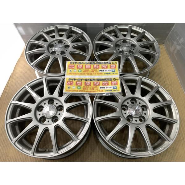 weds raurion アルミホイール TOYOTA専用 15 6j +43 濃いシルバー 系 5 