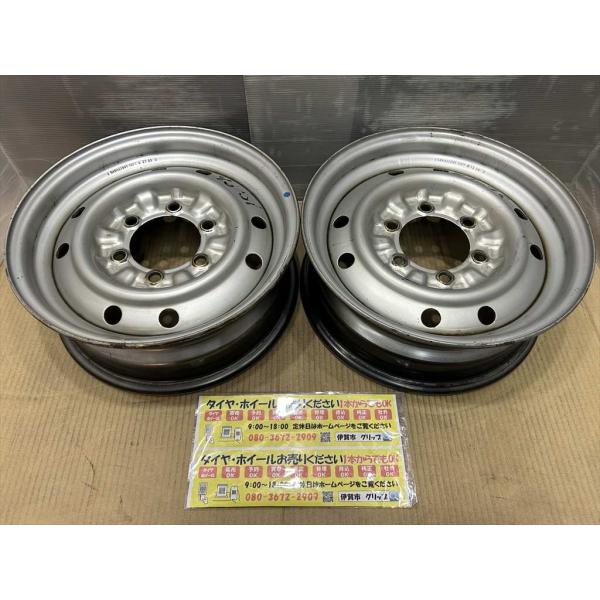 ハイエース 2本 TOPY 純正系 スチールホイール 15 5.5j +26 シルバー 6