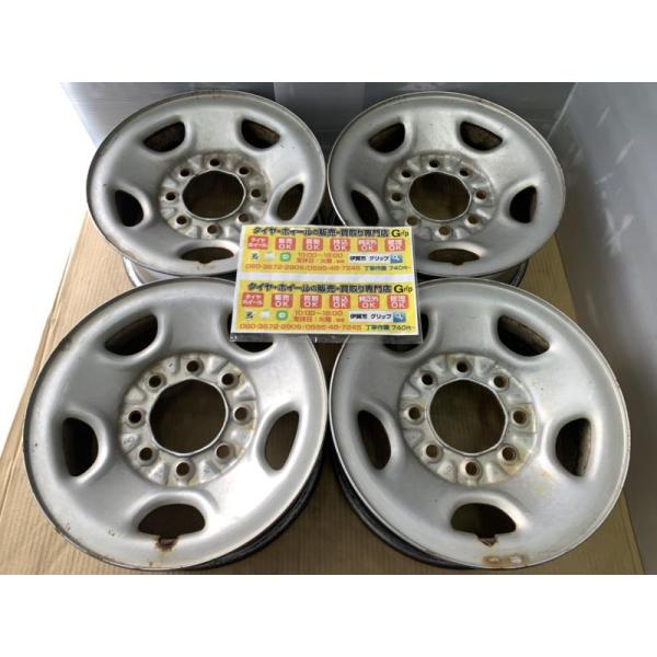 スチールホイール 16 6．5j ＋30 8穴 165 ハブ 116mm アメ