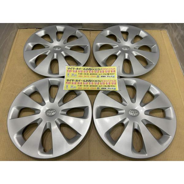 アクア 4枚 良品 15インチ TOYOTA AQUA 純正ホイールキャップ スチール