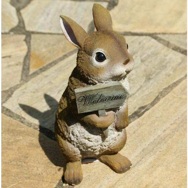在庫処分 ガーデン ラビット うさぎのwelcomeオブジェ 置物 Cohfh Org