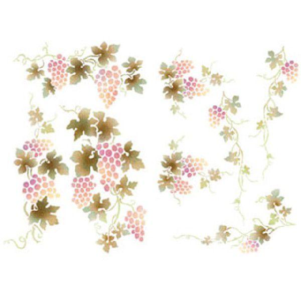ウォールステッカー ハウスジーダ ブドウ ステンシル ぶどう柄 ツタ 壁紙インテリアシール 壁飾り インテリア雑貨 模様替えに Hausgida Sanws1s グルーヴプラン Yahoo 店 通販 Yahoo ショッピング