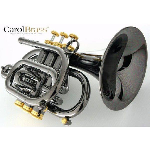 Carol Brass（キャロルブラス） ポケットトランペット N3000 BLK GB-BELL ゴールドブラスベル・ブラックニッケル