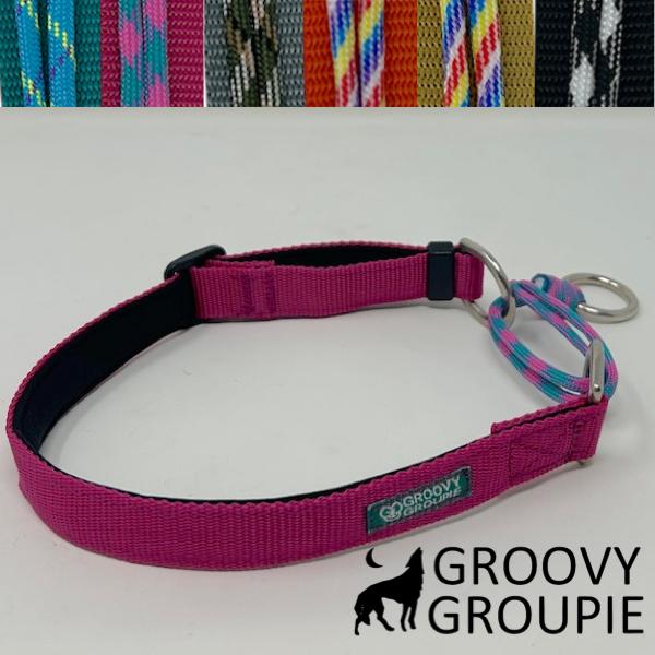 ハーフチョーク 中型犬【Mサイズ】ネオプレン クッション 付きで