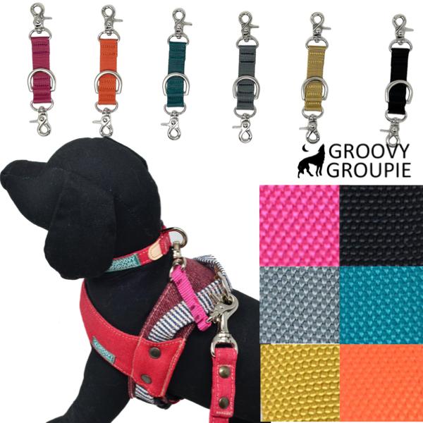 わんこ様　首輪&リードセット ブラックレザー シルバー金具 おまけ付き ジョイントリード 首輪 ハーネス まとめる レバーナスカン SS 超