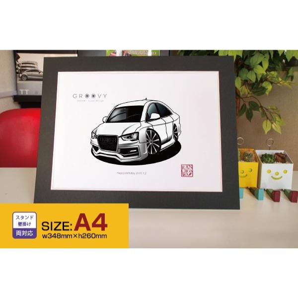 車好き プレゼント アウディ B8系セダン 車 イラスト 版フレーム グルービー Audi Audi ステッカーも追加ok パーツ グッズ アクセサリー Aud b8sedan black 車イラストの専門店 Groovy 通販 Yahoo ショッピング