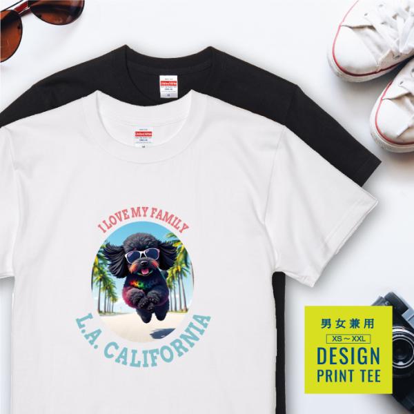 愛犬 Tシャツ 犬 トイプードル ブラック プードル 散歩 西海岸
