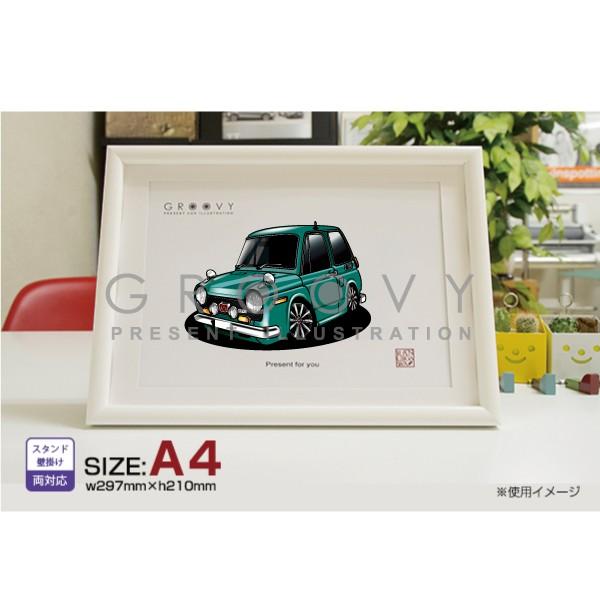 車好き プレゼント ホンダ N360 車 イラスト 版高級フレーム グルービー Honda ステッカーも追加ok パーツ グッズ アクセサリー Hon N360 車イラストの専門店 Groovy 通販 Yahoo ショッピング