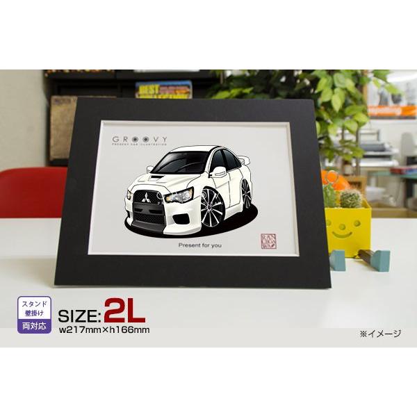 車好き プレゼント 三菱 ランサー エボリューション 10 車 イラスト 2L