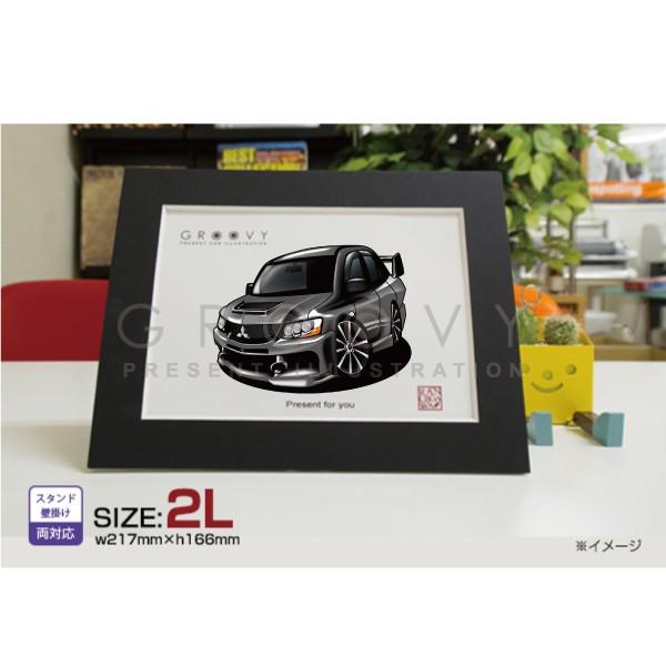 車好き プレゼント 三菱 ランサー エボリューション 9 車 イラスト 2L