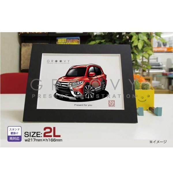 車好き プレゼント 三菱 アウトランダー 車 イラスト 2L版 グルービー