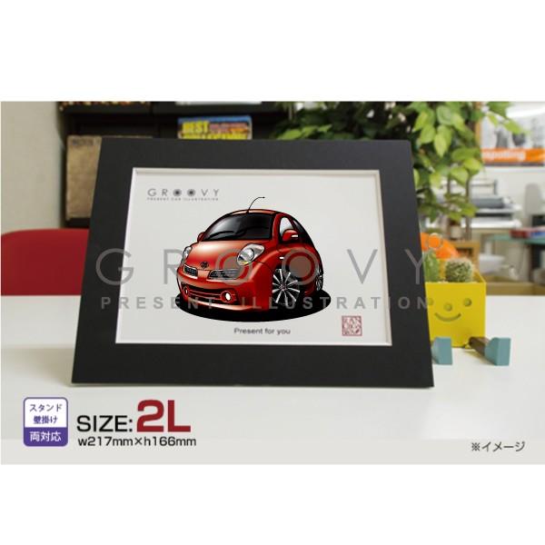 車好き プレゼント 日産 マーチ k12ver2 車 イラスト 2L版
