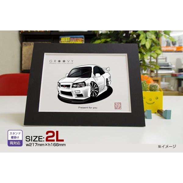 車好き プレゼント 日産 スカイラインr34 車 イラスト 2l版 グルービー Nissan ニッサン ドライビングボディ ステッカーも追加ok パーツ グッズ アクセサリー Nis R34 2l 車イラストの専門店 Groovy 通販 Yahoo ショッピング