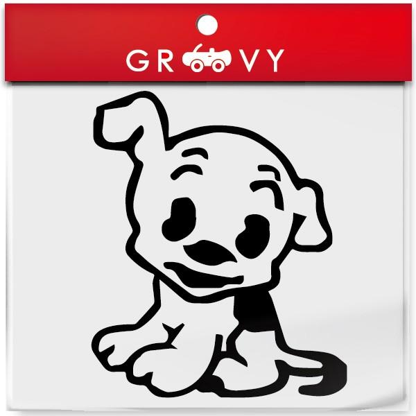 仔犬 ステッカー パピー 子犬 かわいい 面白い 犬好き カッティングステッカー おしゃれ シール Sticker 135 車イラストの専門店 Groovy 通販 Yahoo ショッピング