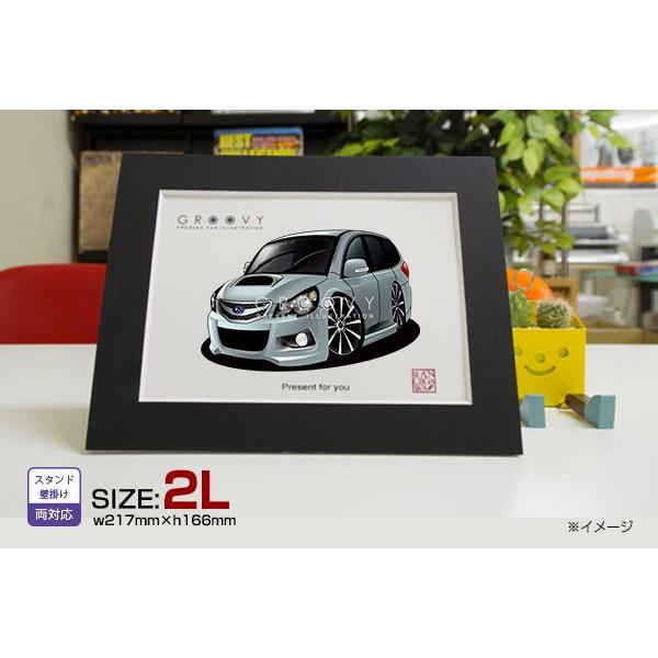 車好き プレゼント スバル レガシィ 車 イラスト 2L版 グルービー