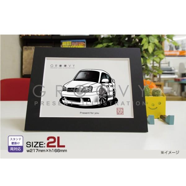 車好き プレゼント スバル レガシィ B4 3代目 車 イラスト 2L版