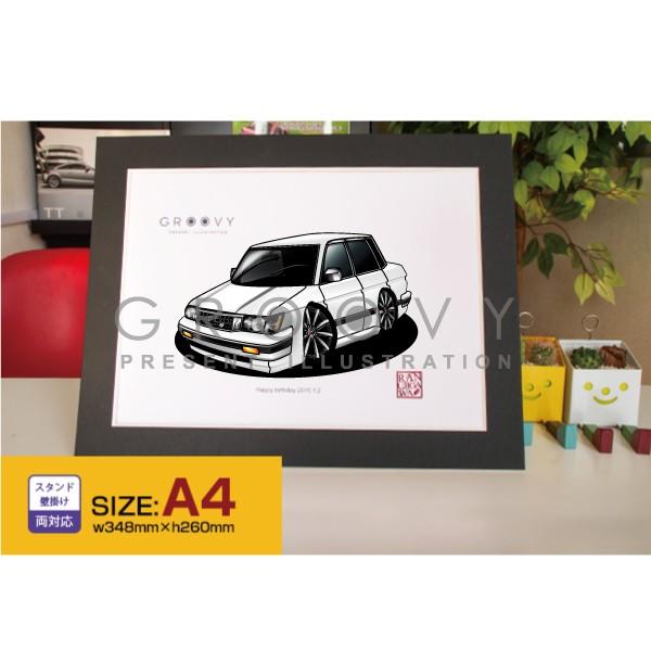 車好き プレゼント トヨタ マーク2 グランデ GX71 車 イラスト mark2