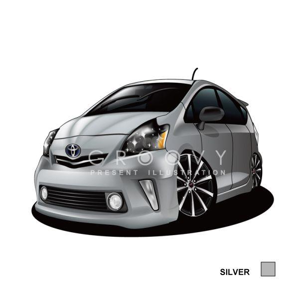 トヨタ プリウスa 車イラスト 2l版 グルービー Toyota プリウスアルファ ステッカーも追加ok Buyee Buyee Japanese Proxy Service Buy From Japan Bot Online