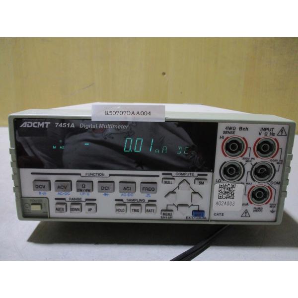 中古ADCMT 7451A デジタル・マルチメータ 通電確認(R50707DAA004 中古ADCMT 7451A デジタル・マルチメータ 通電確認(R50707DAA004