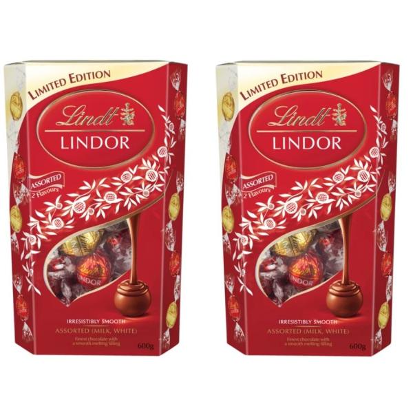 LINDOR リンツ リンドール レッドアソート 大容量600グラム×2箱セット