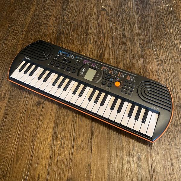 CASIO 44鍵 ミニキーボード 電子ピアノ SA-76 カシオ カシオ CASIO ミニ電子キーボード SA-76 44鍵盤 - アスクル
