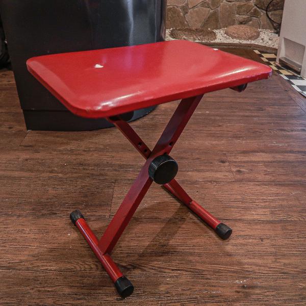 美品】ピアノ椅子 高低自在椅子 椅子 ベンチ 猫脚 ワインレッド 赤 美