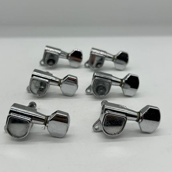 エレキギター用 クローム 片側6連ペグ ロトマチックペグ Guitar pegs