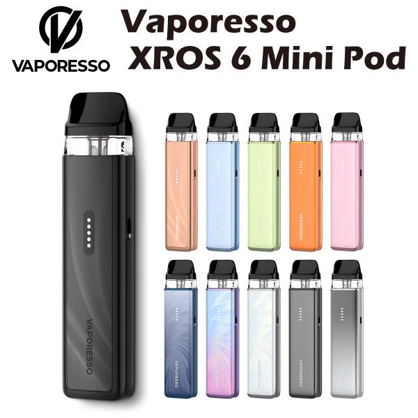 Vaporesso XROS 6 Mini Pod Kit 1600mAh 3ml ポッド型 スターターキット ベポレッソ クロス ミニ 電子たばこ 電子タバコ ベイプ 本体 リキッド 爆煙 禁煙 ニコチ