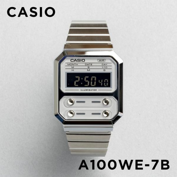 CASIO STANDARD カシオ A100WE-7B 腕時計 時計 ブランド メンズ レディース チープカシオ チプカシ デジタル 日付 角型 日本未発売 ギフト プレゼント