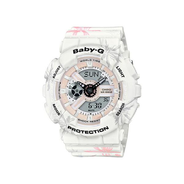 CASIO BABY-G カシオ ベビーG BA-110CF-7AJF 腕時計 レディース キッズ 子供 女の子 アナデジ 防水 ホワイト 白 ピンク 花柄